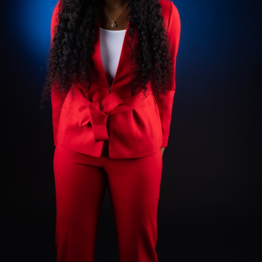 Red suit for women
